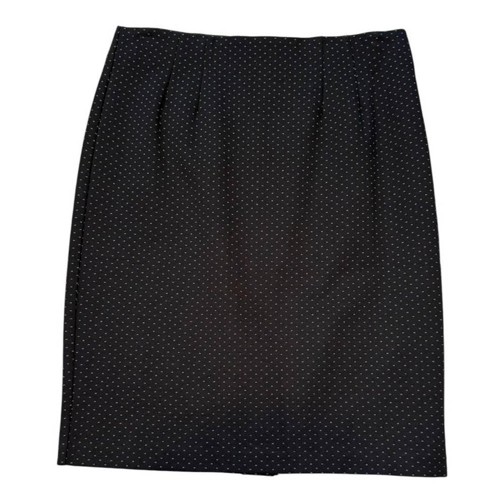 Magaschoni Women's Black White Polka Dot Career Pencil Skirt Size Large NWT